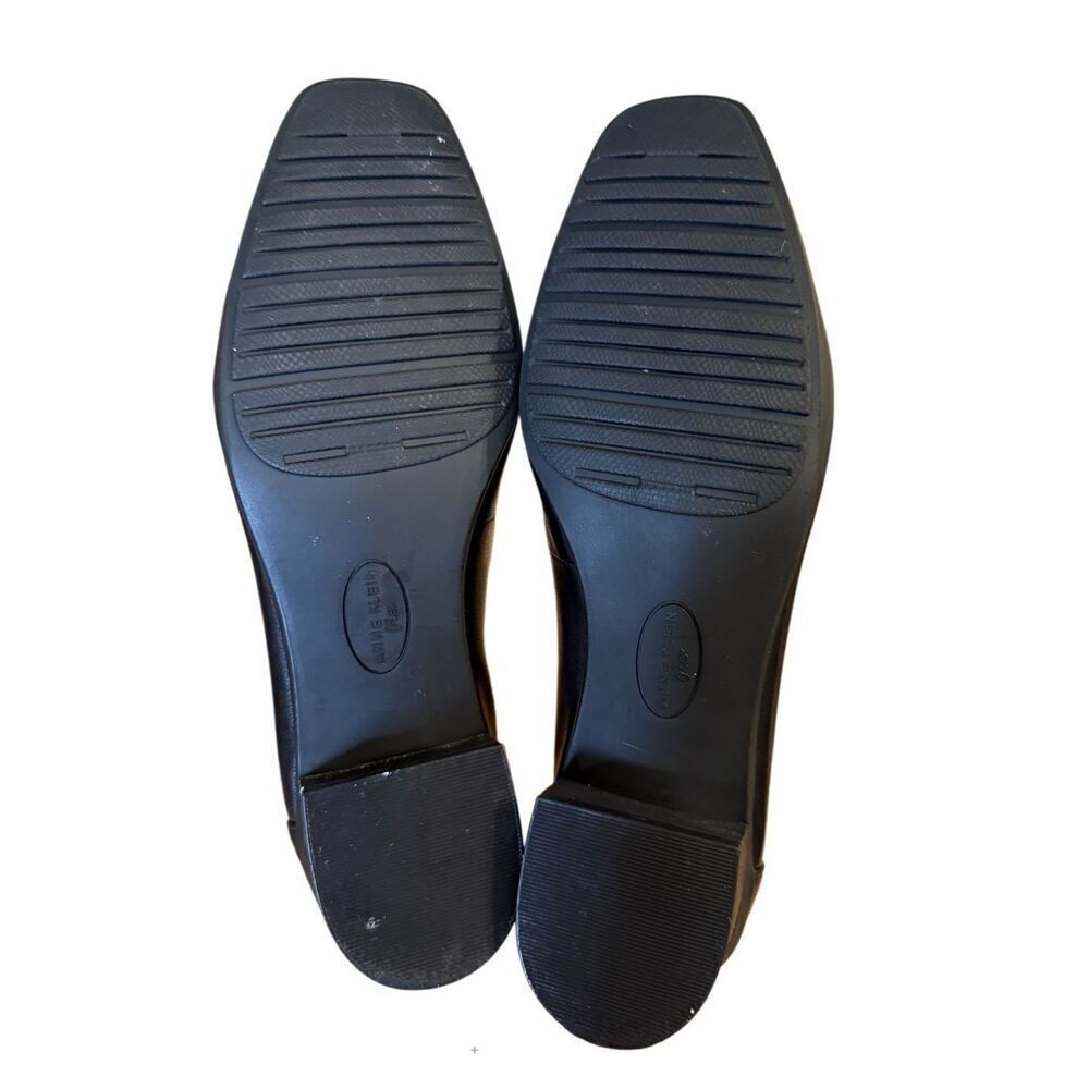 Ann Klein Women’s Black Leather Loafers Slip On Sz. 6.5 Quality Elegant Timeless - Picture 5 of 8